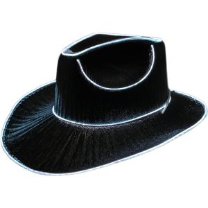 Light-Up Party Cowboy Hat-Black