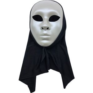 Spooky Halloween Full Face Plain Mask (12Pcs)