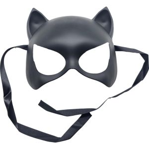 Fancy Half Face Black Cat Mask (12Pcs)