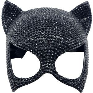 Fancy Black Catwoman Masquerade Mask 