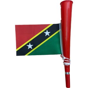 Fancy Plain Vuvuzela Horn with Flags (12Pcs)