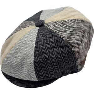 Patchwork Eight Panel Newsboy Cap