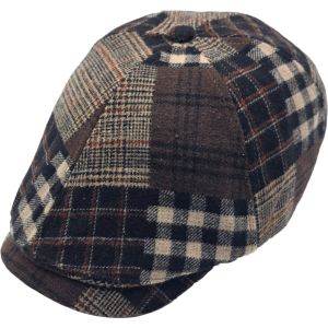 Adjustable Patchwork Newsboy Cap