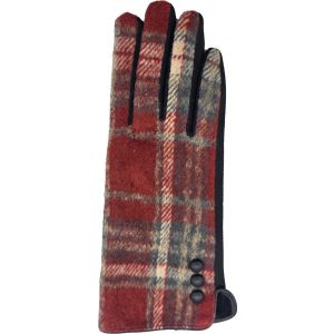 Women’s Check Pattern Fabric Gloves (12Pcs)