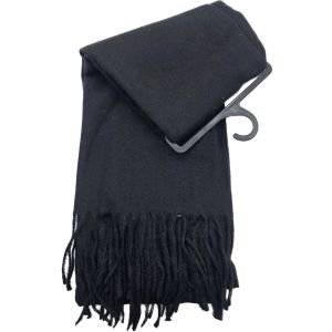 Plain Black Winter Scarves (12Pcs)