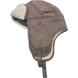 Faux Leather Trapper Hat
