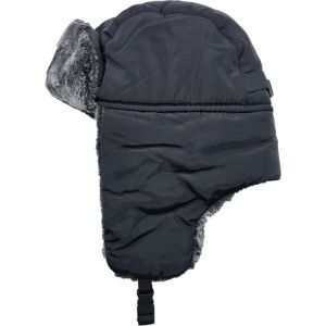 Black PVC Waterproof Trapper Hat