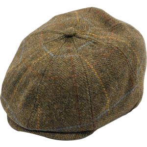 Check Tweed Newsboy Cap