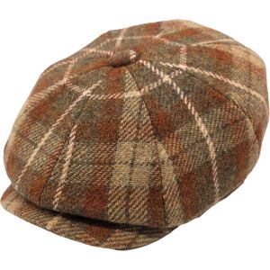 100% Wool Check Tweed Newsboy Cap