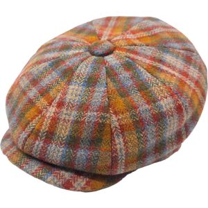 100% Wool Multicolour One Size Newsboy Cap