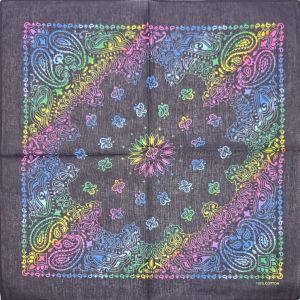 Neon Paisley Bandana (12Pcs)