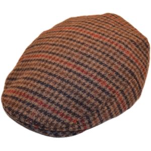 Houndstooth Tweed Flat Cap