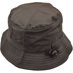 Showerproof Bucket Rain Hat - Packable - Black