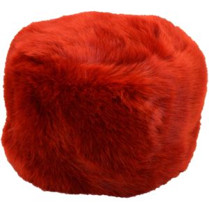 Long Faux Fur Hat - Wine Red
