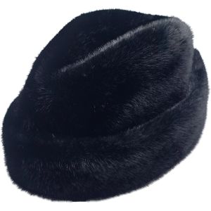 Faux Fur Hat - Black Brown
