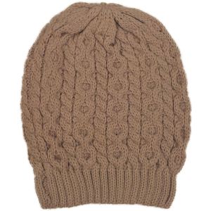 Knitted Beanie Hat - Beige
