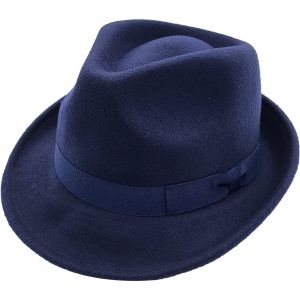 Wool Felt Trilby Hat - Brown