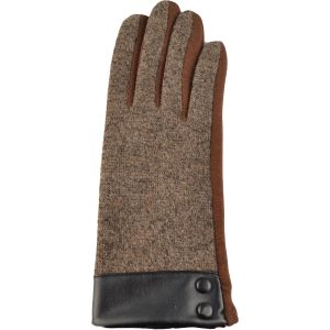 Womens Woolly Gloves - Brown