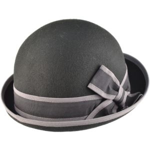 Womens Wool Felt Vintage Cloche Hat - Beige