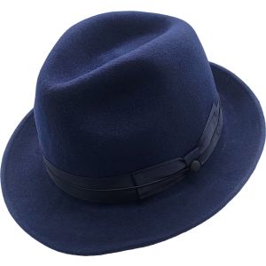 Wool Felt Trilby Hat - Black