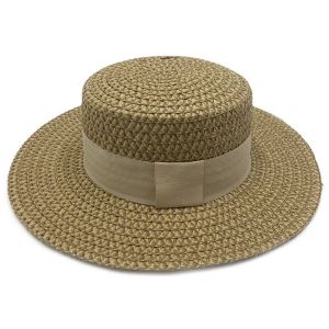 Summer Boater Hat - Beige