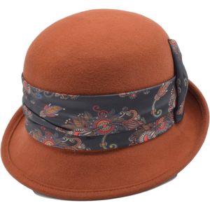 Womens Wool Felt Cloche Hat