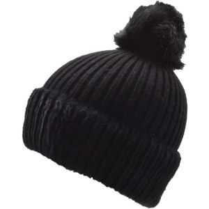 Faux Fur Pompom Beanie