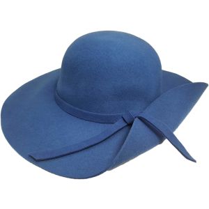 Womens Wide Brim Wool Floppy Hat