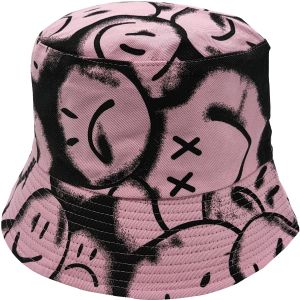 Summer Fisherman Smile Face Bucket Hats (12Pcs)