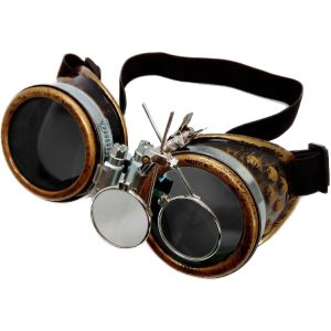 Steampunk Victorian Style Goggles with Compass Design
