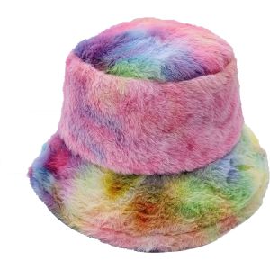 Fluffy Multi-Colour Bucket Hat 