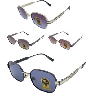 Retro Oval Metal Sunglasses (12Pcs)