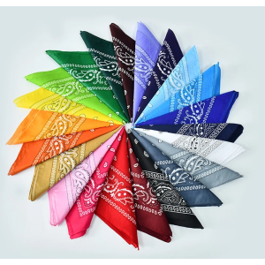 Cotton Paisley Pattern Bandana (12Pcs)
