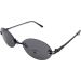 Minimalist Retro Oval Metal Sunglasses (12Pcs)