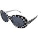 Oval Retro Checkerboard Sunglasses (12Pcs)