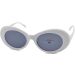 White Oval Retro Sunglasses (12Pcs)