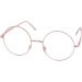 Clear Rose Gold Round Sunglasses