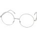 Clear Silver Round Sunglasses