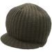 Knitted Peaked Beanie Hat - Black