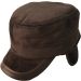Corduroy Cap with Ear Flaps - Black