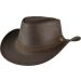 Genuine Leather Cowboy Hat - Brown
