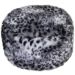 Leopard Print Faux Fur Hat - Black