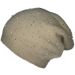 Womens Perls & Studded Slouch Beanie - Beige