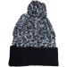 Knitted Beanie With Pompom - Black