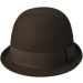 Womens Wool Felt Vintage Cloche Hat - Black