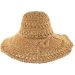 Womens Wide Brim Summer Sun Hat - Beige
