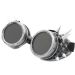 Novelty Spiked Steampunk Motorcycle Goggles - Rusty Silver