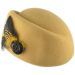 Womens Wool Felt Vintage Cloche Hat - Mustard