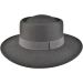 Wide Brim Wool Felt Cloche Hat - Black