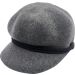Womens Peaked Wool Cloche Hat - Black